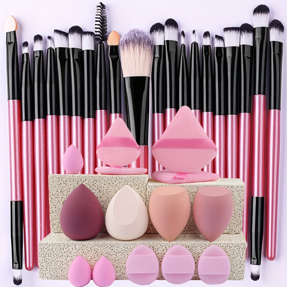 Juego de 20 brochas de maquillaje con 8 mini brochas de maquillaje profesionales