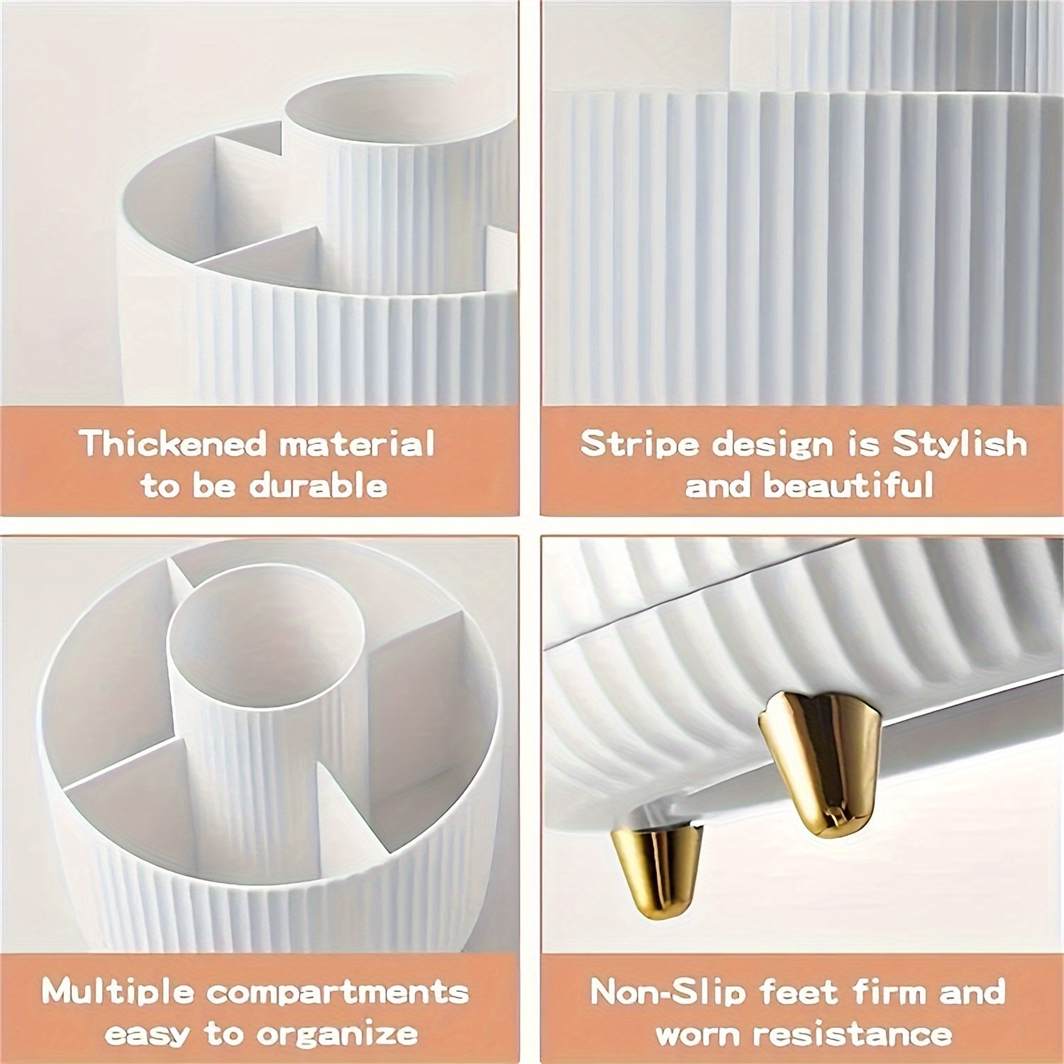 Organizador de maquillaje giratorio de 360°