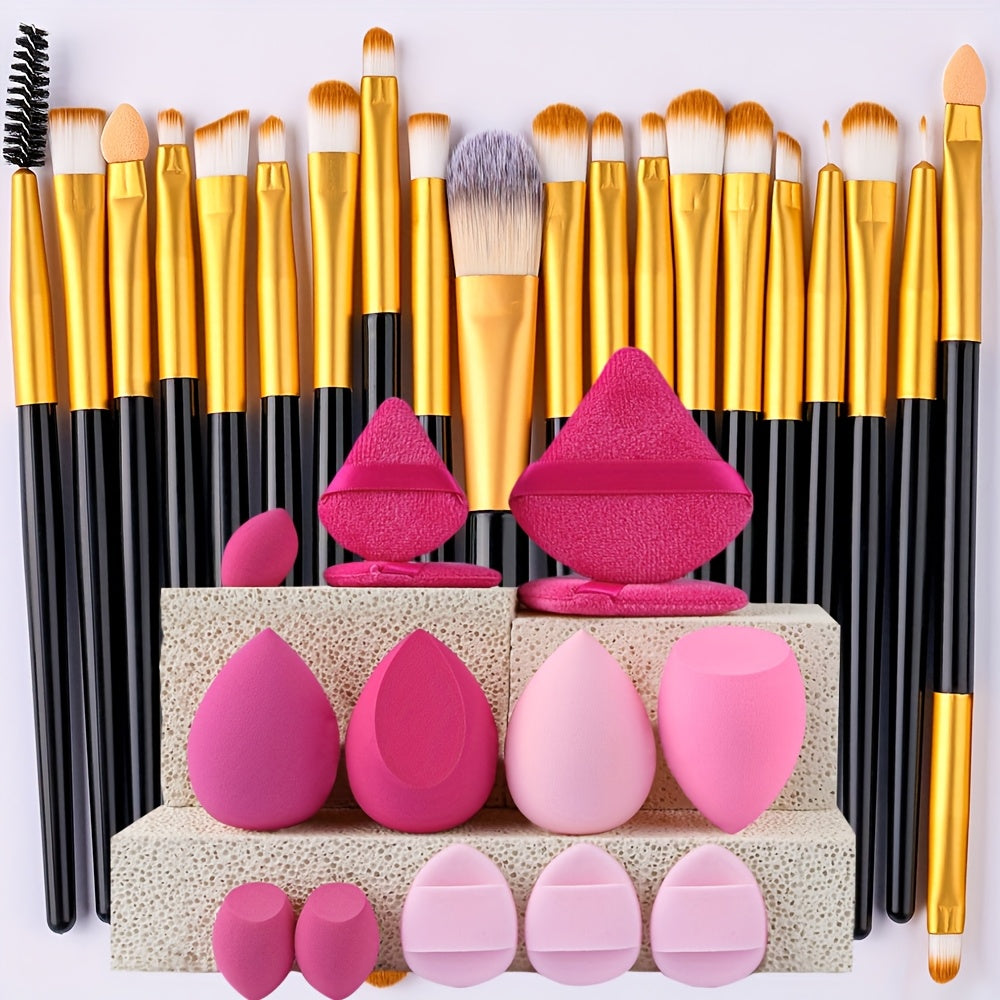 Juego de 20 brochas de maquillaje con 8 mini brochas de maquillaje profesionales