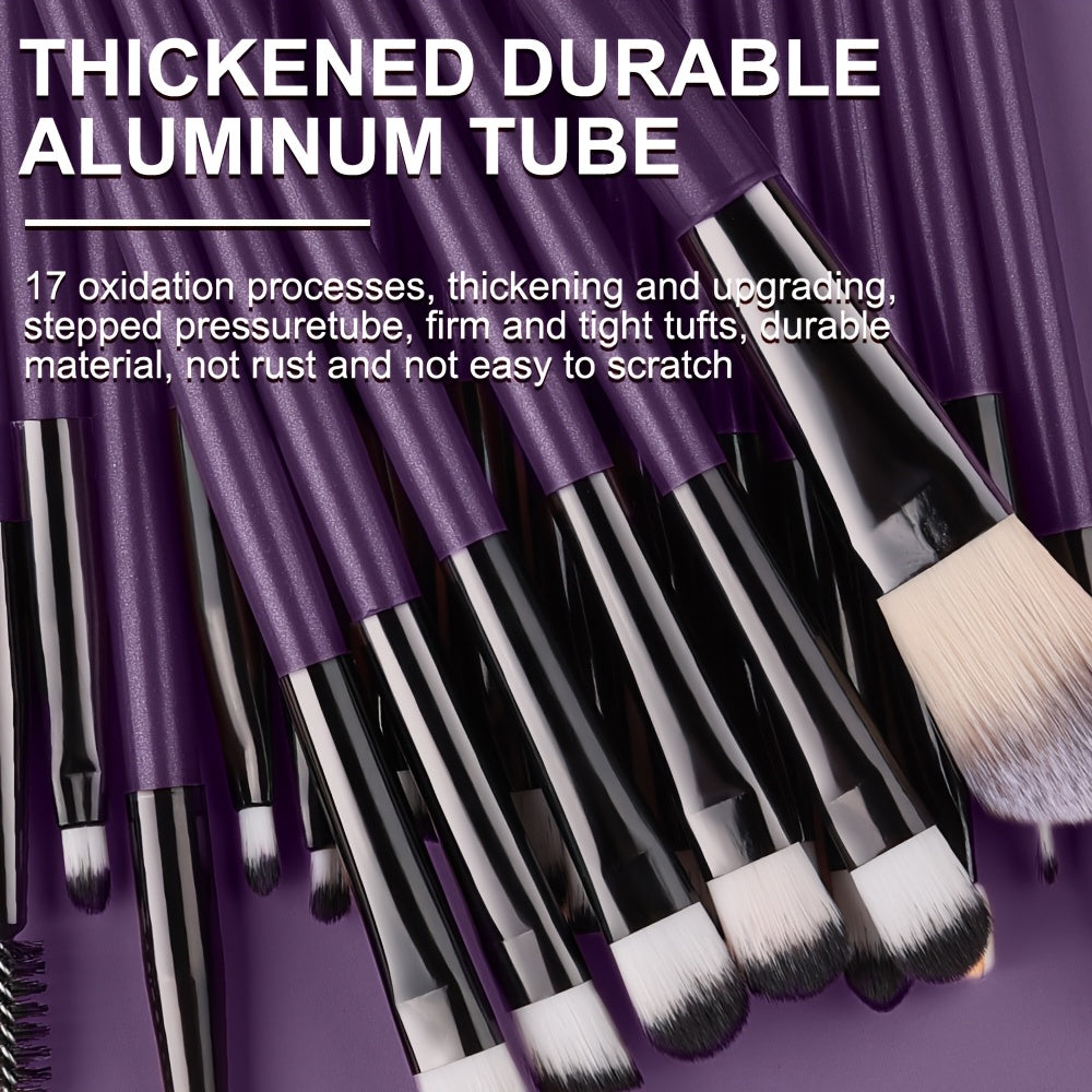 Juego de 20 brochas de maquillaje con 8 mini brochas de maquillaje profesionales