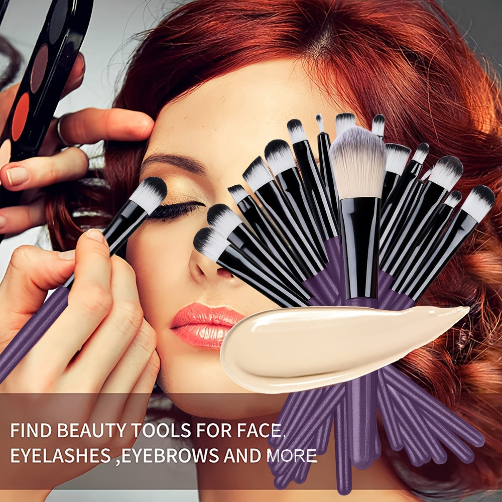 Juego de 20 brochas de maquillaje con 8 mini brochas de maquillaje profesionales