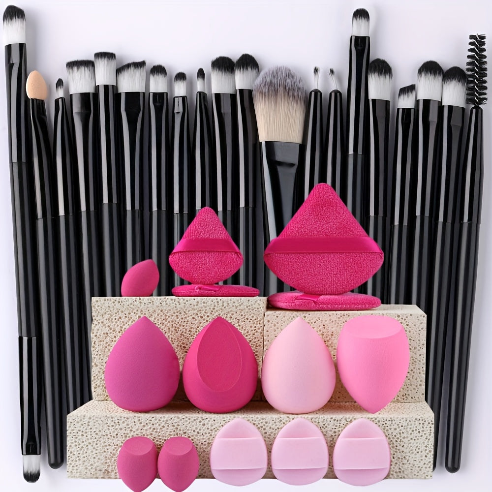 Juego de 20 brochas de maquillaje con 8 mini brochas de maquillaje profesionales